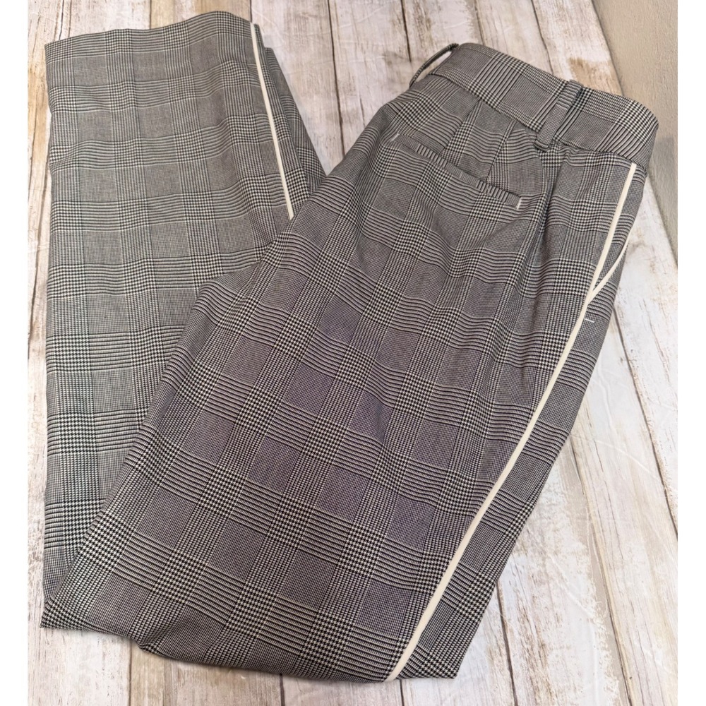 Talbots Southampton‎ Straight Leg Pants size 2P Gray Lucetta Glen Plaid  NWT